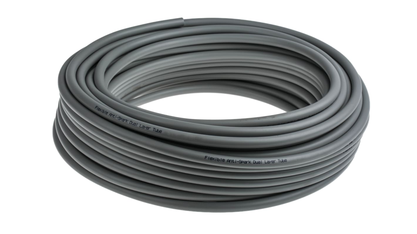 Tuyau à air comprimé RS PRO, 6mm x 4mm x 30m Gris en PUR, PVC