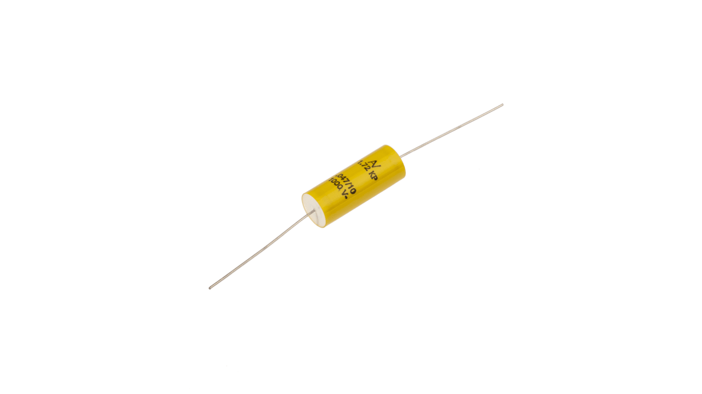 KEMET A72 Polypropylene Film Capacitor, 400 V ac, 1000 V dc, ±10%, 47nF, Through Hole