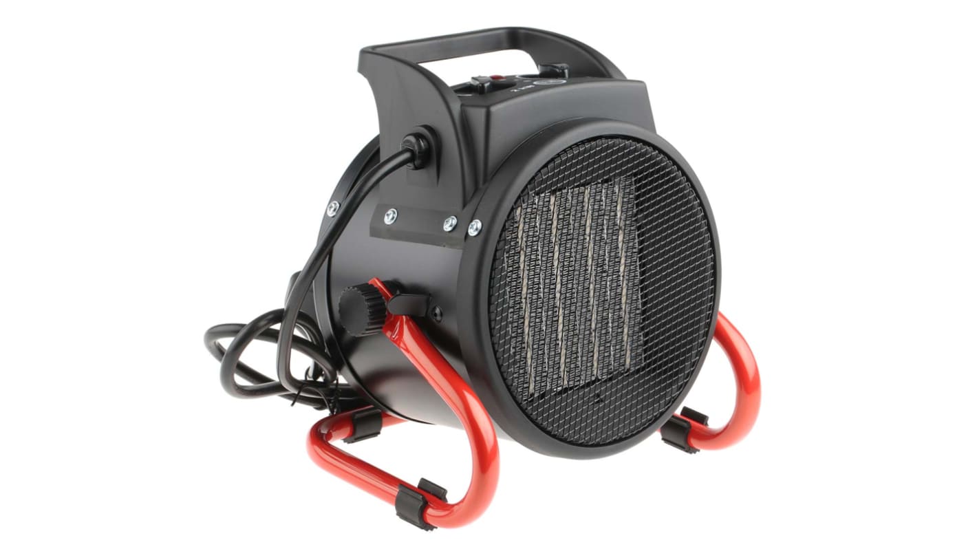 RS PRO 2kW Fan Fan Heater, Floor Mounted, Type G - British 3-pin