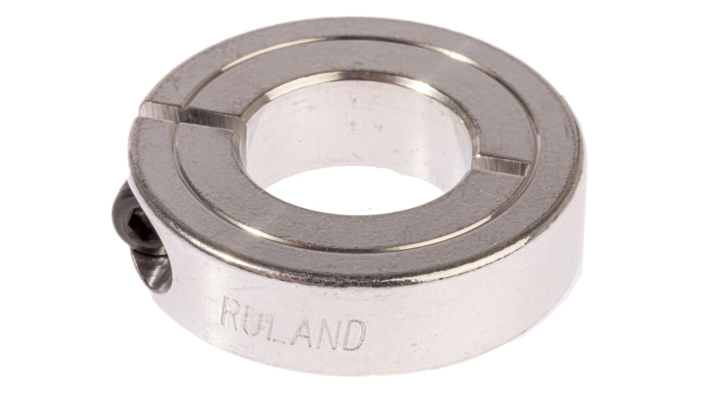 Ruland Shaft Collar One Piece Clamp Screw, Bore 15mm, OD 30mm, W 8mm, Aluminium