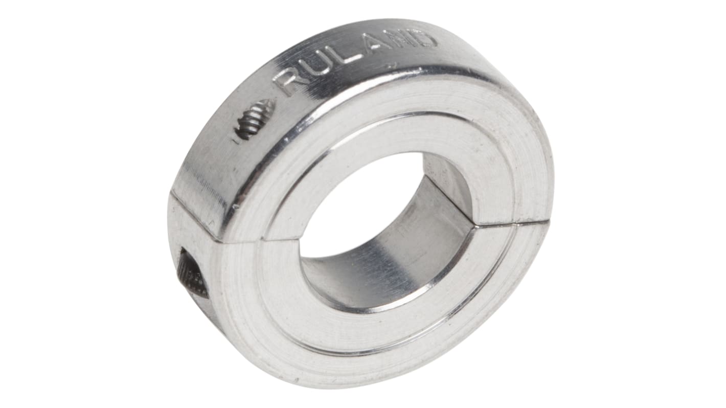 Ruland Shaft Collar Two Piece Clamp Screw, Bore 10mm, OD 20mm, W 5.5mm, Aluminium