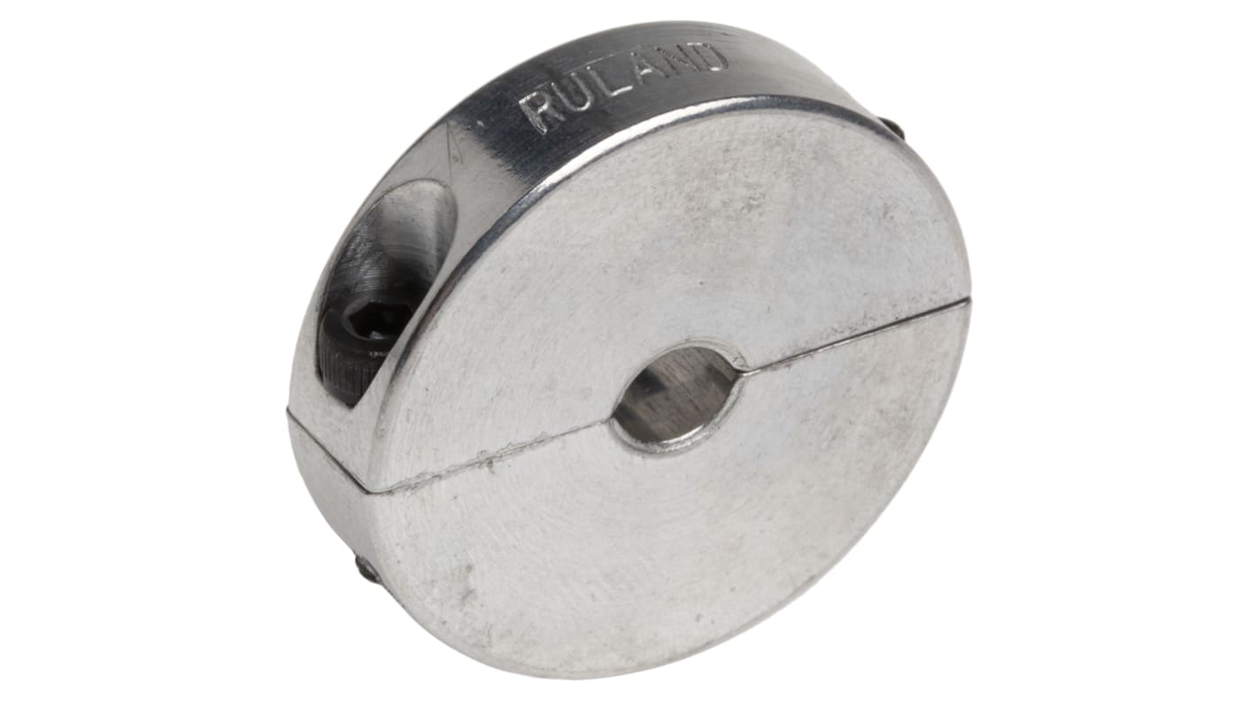 Ruland Aluminium Wellenmanschette Zweiteilig, mit Spannschraube, Wellen-Ø 6mm x 8mm