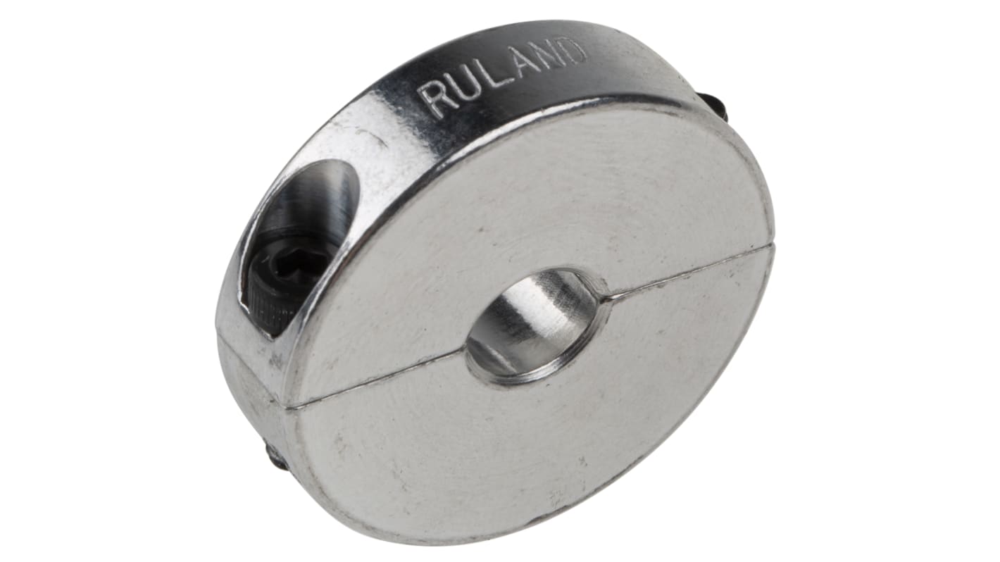 Ruland Aluminium Wellenmanschette Zweiteilig, mit Spannschraube, Wellen-Ø 8mm x 8mm