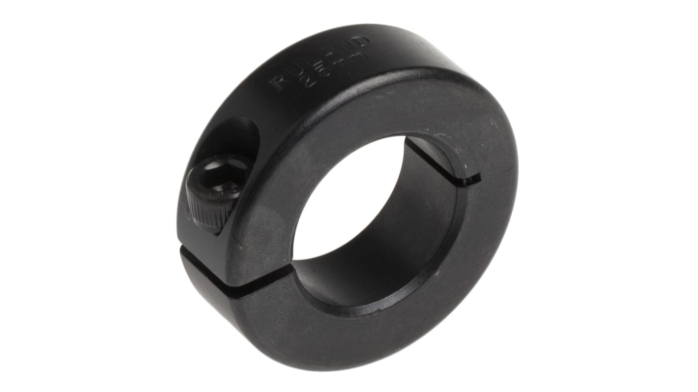 Ruland Shaft Collar One Piece Clamp Screw, Bore 25mm, OD 45mm, W 15mm, Carbon Steel