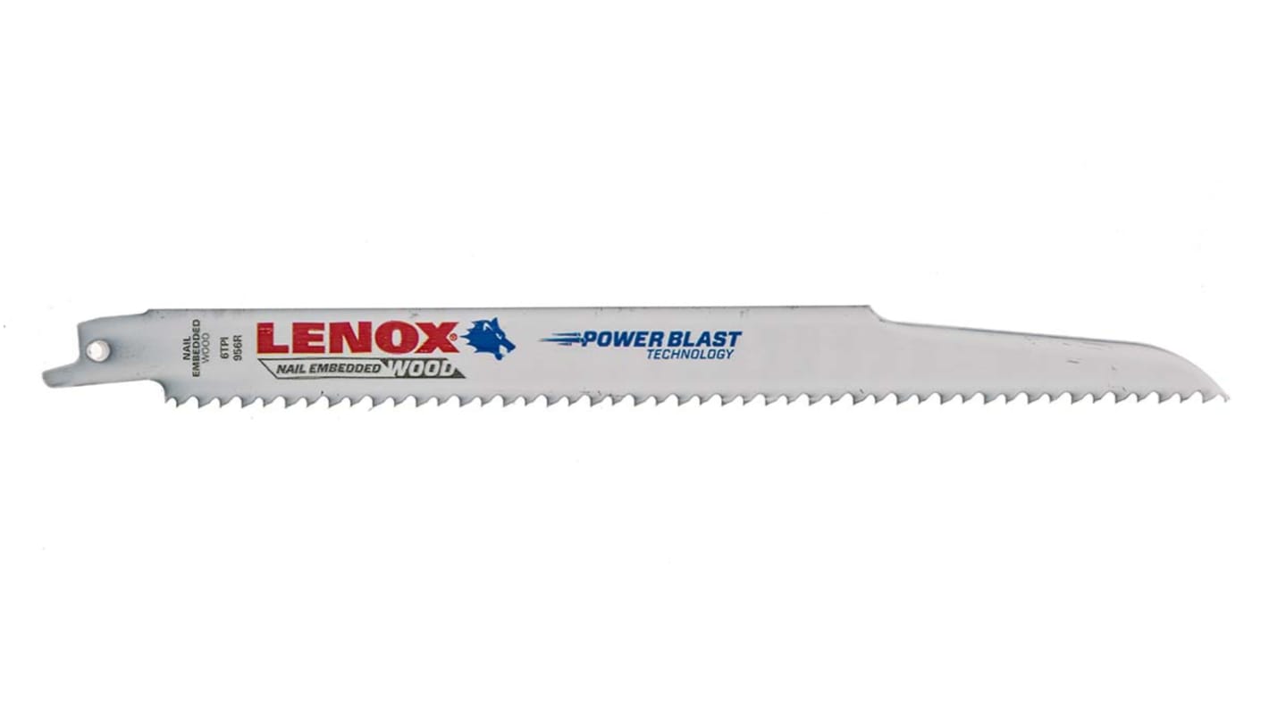 Lenox, 6 Teeth Per Inch 229mm Cutting Length Reciprocating Saw Blade, Pack of 5