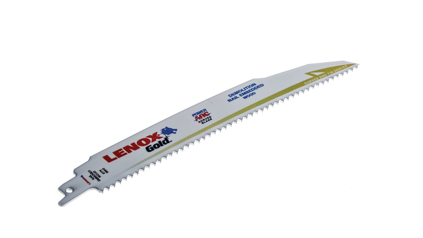 Lenox, 6 Teeth Per Inch 229mm Cutting Length Reciprocating Saw Blade, Pack of 5