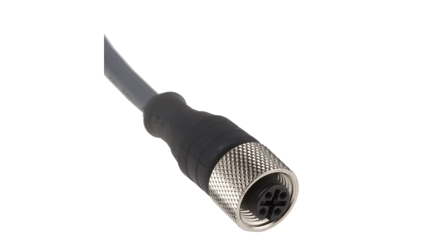 Cable de conexión Alpha Wire, con. A M12 Hembra, 4 polos, con. B Sin terminación, long. 3m, 600 V ac, 2.2 A, IP67, IP68