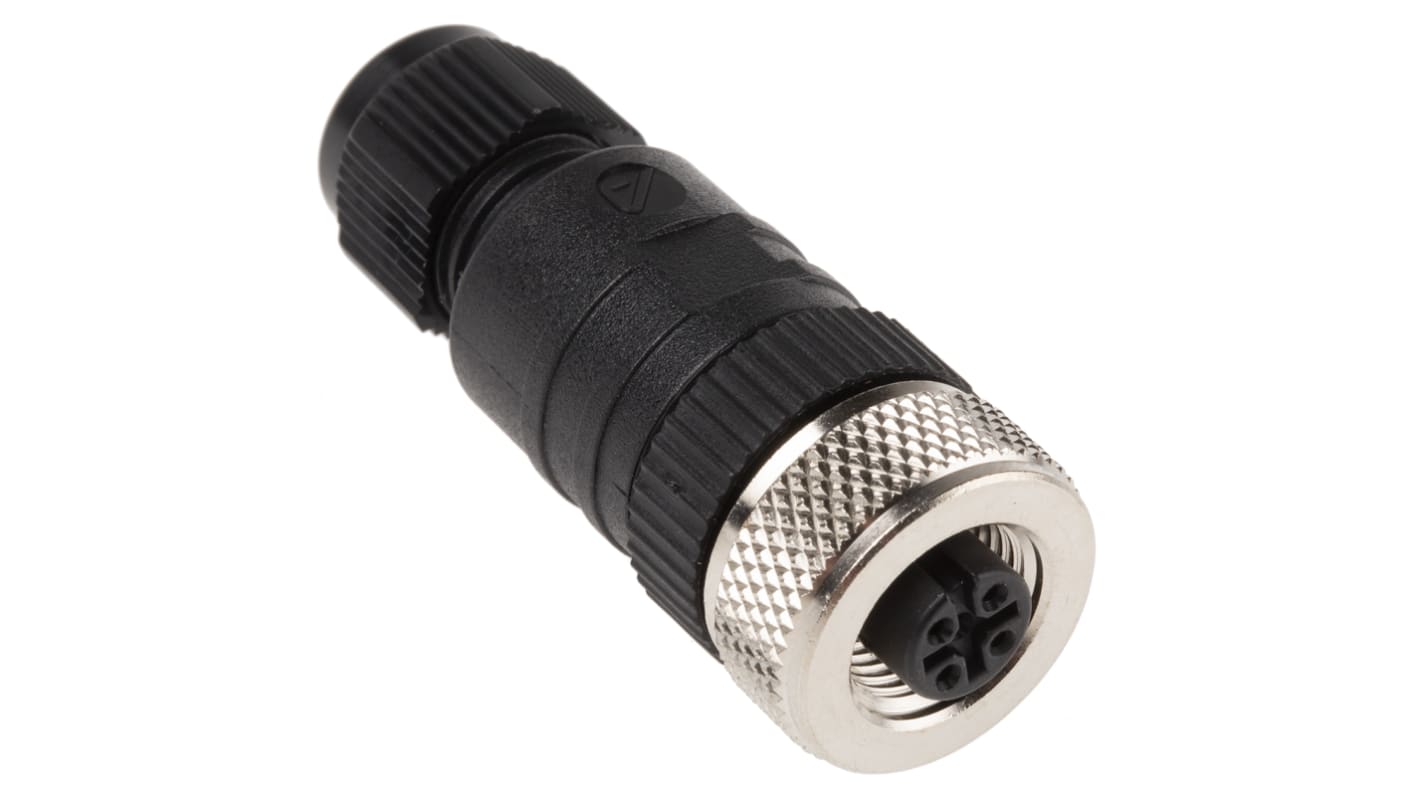 Alpha Wire Connector, 4 Contacts, Cable Mount, M12 Connector, Socket, Female, IP67, Alpha Connect Series