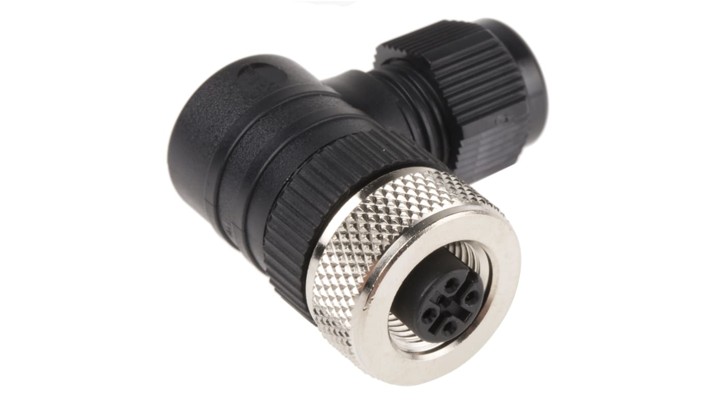 Alpha Wire Connector, 4 Contacts, Cable Mount, M12 Connector, Socket, Female, IP67, Alpha Connect Series