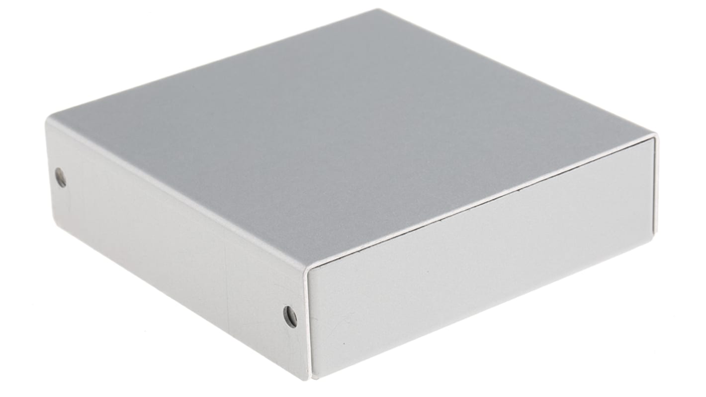 Takachi Electric Industrial MB Series Silver Aluminium Enclosure, Silver Lid, 90 x 90 x 25mm