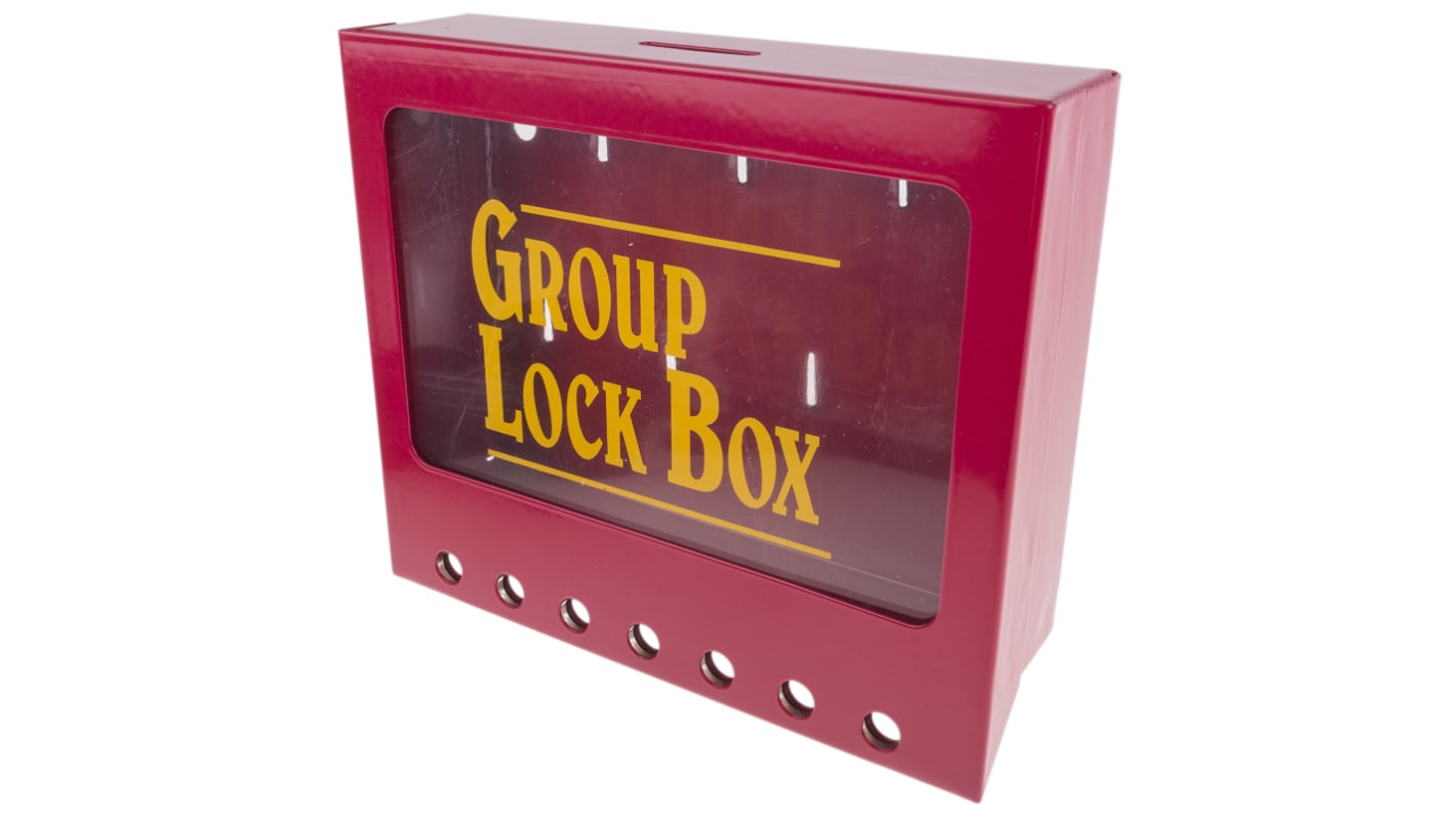 Brady Red 7-Lock Steel Ultra-Compact Lock Box