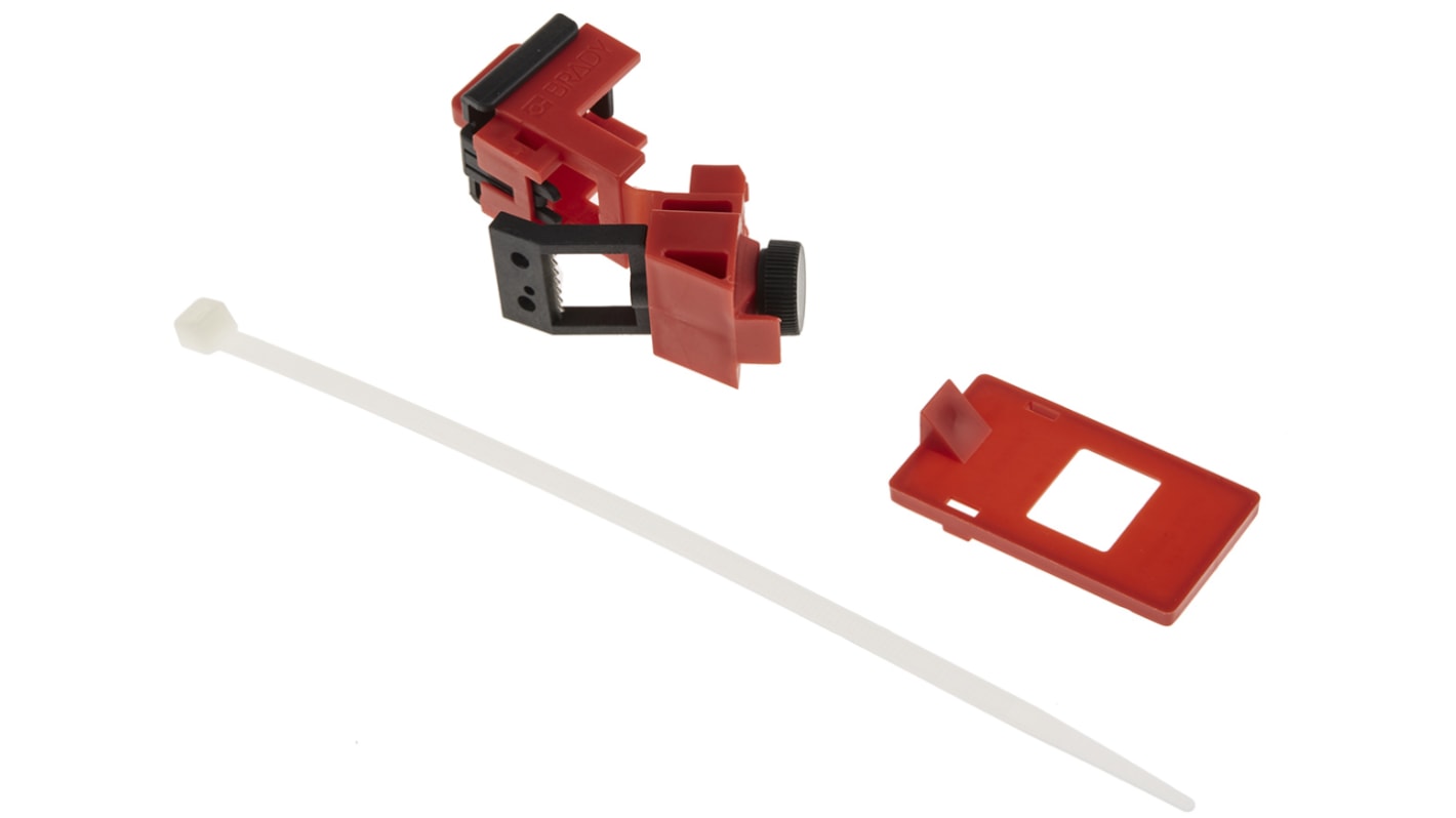 Brady Red Glass Fibre Reinforced Plastic Breaker lockout, 7.37mm Shackle