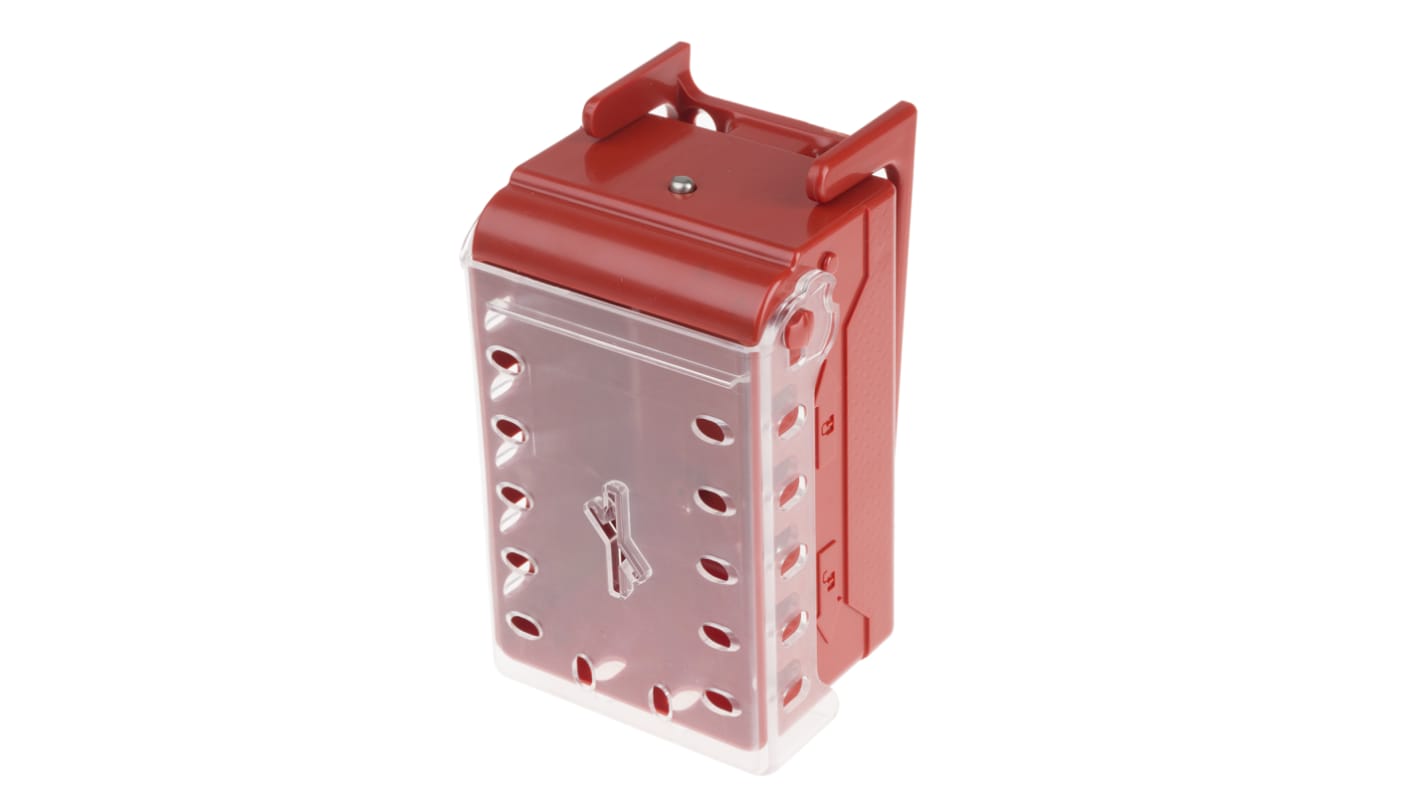 Brady Red 6-Lock Plastic Group Lock Box