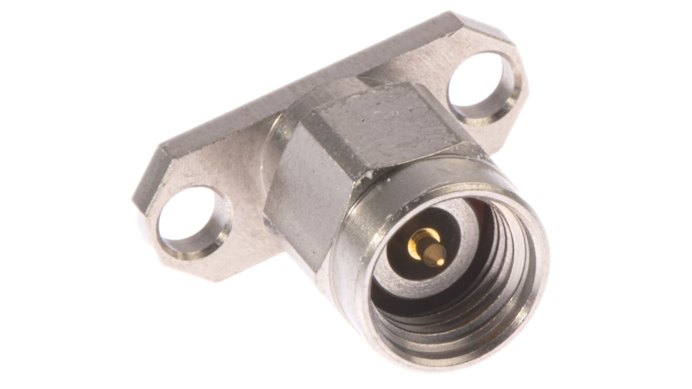 Cinch SMK Series, Plug Flange Mount SMA Connector, 50Ω, Solder Termination, Straight Body