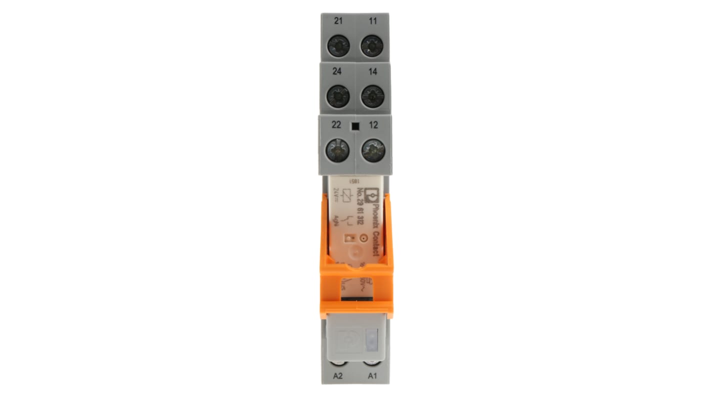 Relé modular Phoenix Contact RIF-1-RSC-LDP-24DC/1X21, SPDT, 24V dc, para carril DIN