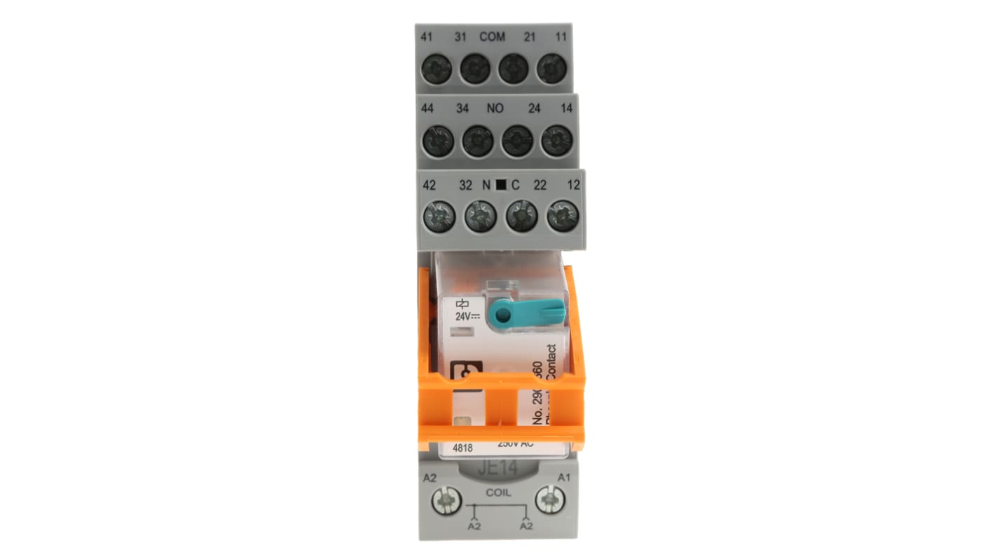 Phoenix Contact RIF-2-RSC-LDP-24DC/2X21 Interface Relais, 24V dc / 24V dc 24V dc, 2-poliger Wechsler DIN-Schienen