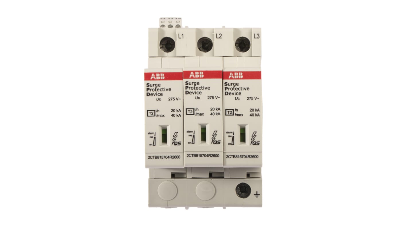 ABB, OVR Surge Protection Device 275 V Maximum Voltage Rating 40kA Maximum Surge Current Surge Protection Device