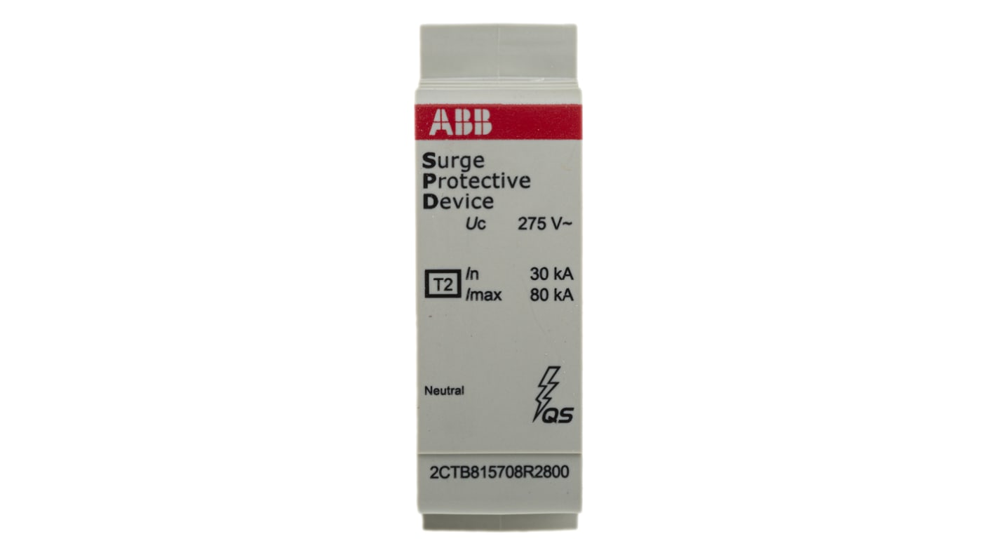 Dispositivo de protección frente a transitorios ABB, Dispositivos de protección contra sobretensiones, 275 V, 80kA,