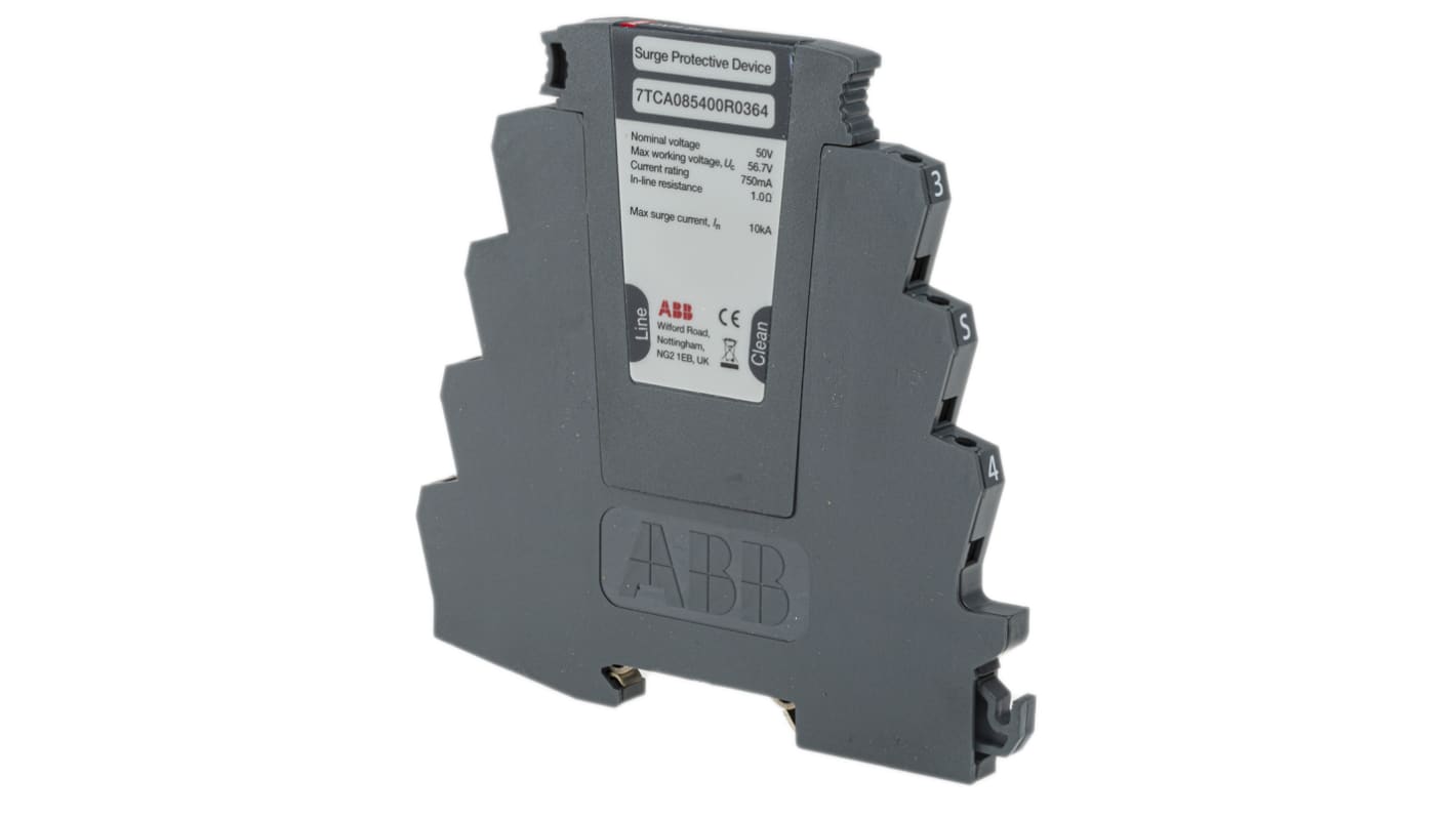 ABB, OVR Surge Protection Device 56.7 V Maximum Voltage Rating 20kA Maximum Surge Current Surge Protection Device