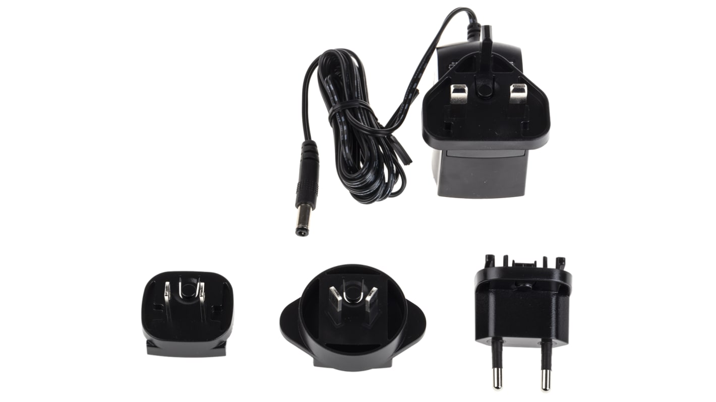 RS PRO 6W Plug-In AC/DC Adapter 12V dc Output, 500mA Output