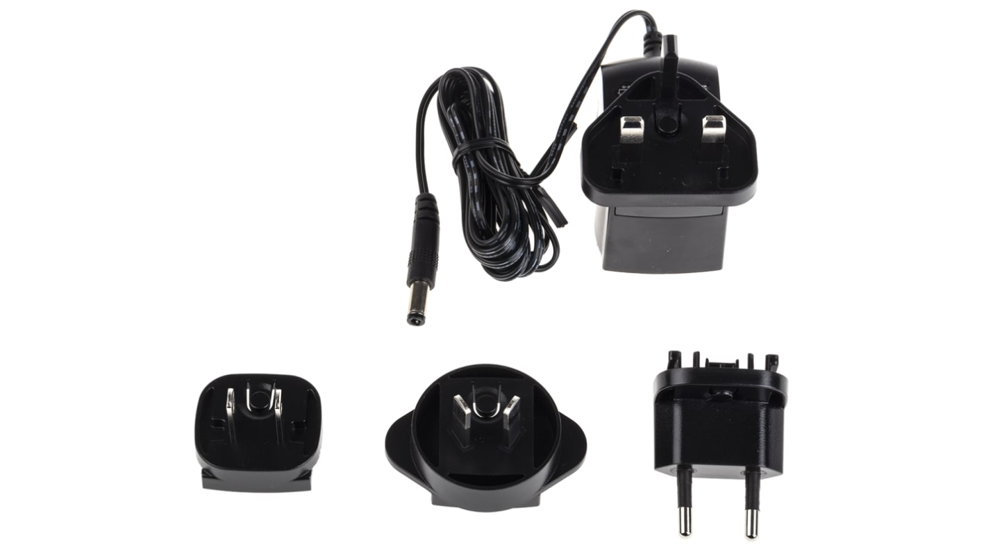 Adaptateur AC/DC 12V c.c., 500mA, 6W, Interchangeable, Régulée