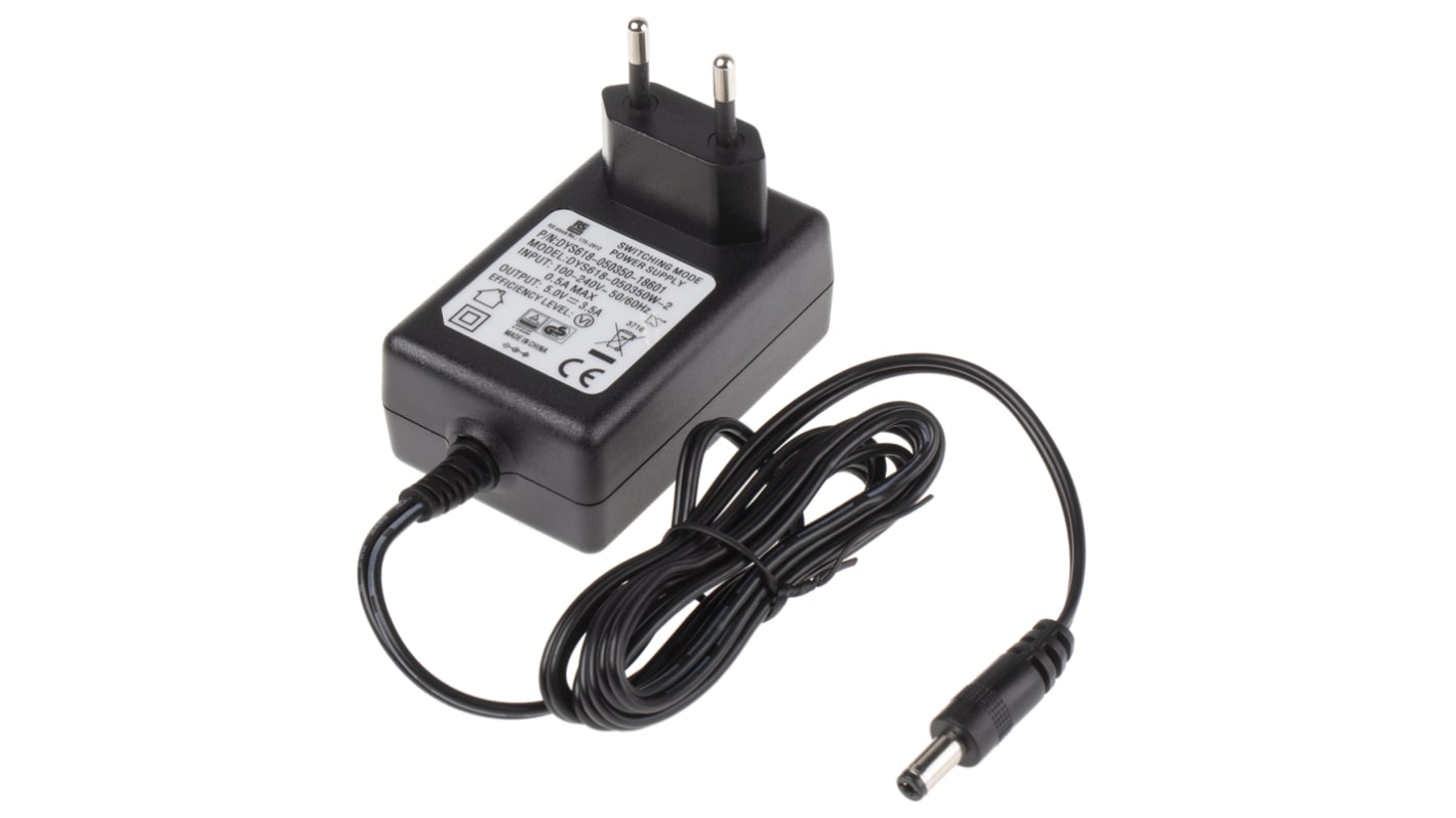 RS PRO 17.5W Plug In Power Supply 5V dc Output, 3.5A Output