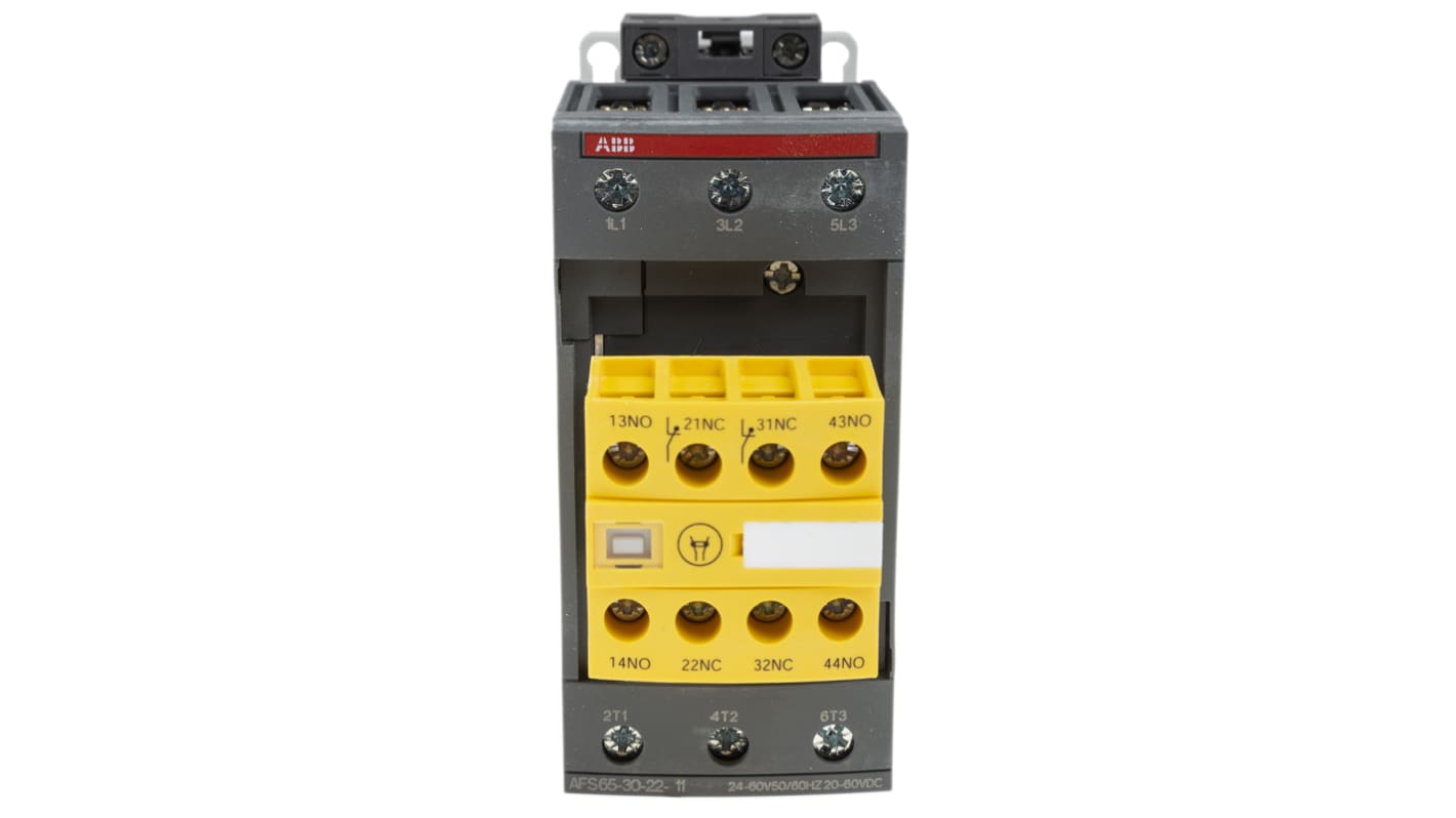 Contattore ABB Jokab, serie AFS, 3 poli, 3 NO, 105 A, bobina 24 → 60 V c.a.