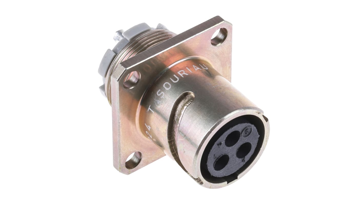 Souriau Circular Connector, 3 Contacts, Panel Mount, Socket, Female, IP65, 840 Series