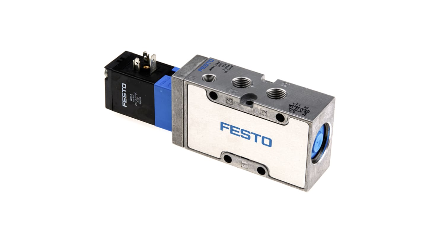 Festo 5/2 Solenoid Pilot Valve - Electrical G 1/4 MVH Series 24V dc, 19701