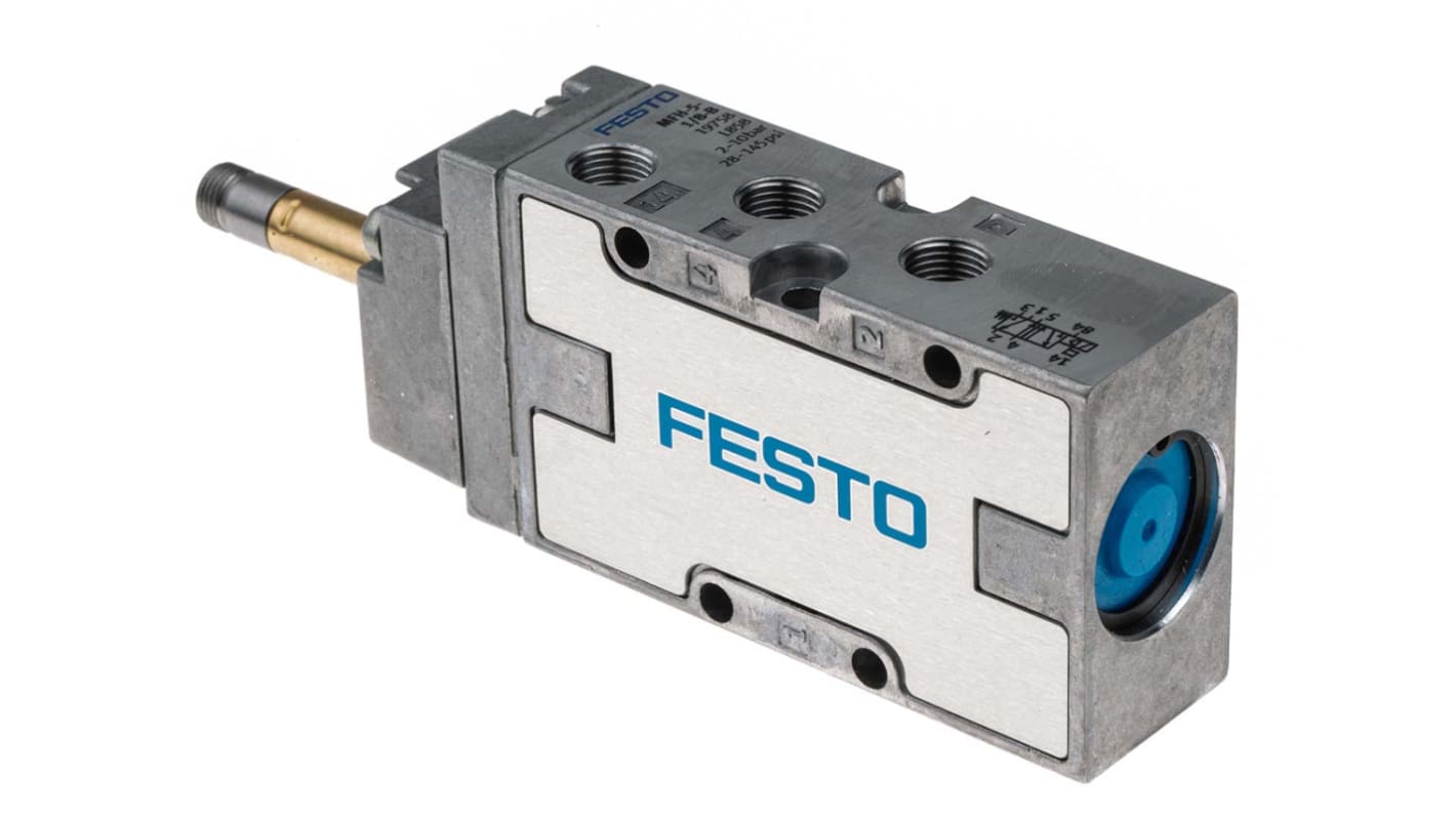 Festo 5/2 Pneumatic Solenoid Valve - Electrical G 1/8 MFH Series, 19758