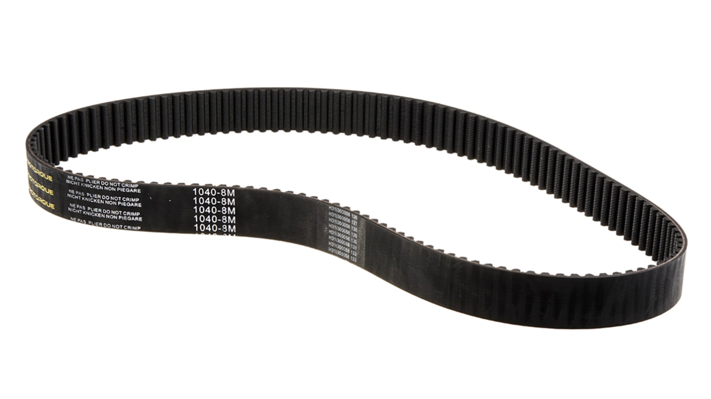 Cinghia sincrona RS PRO, 130 denti da 3.38mm, passo 8mm, dimensioni 1040mm x 30mm, in Gomma