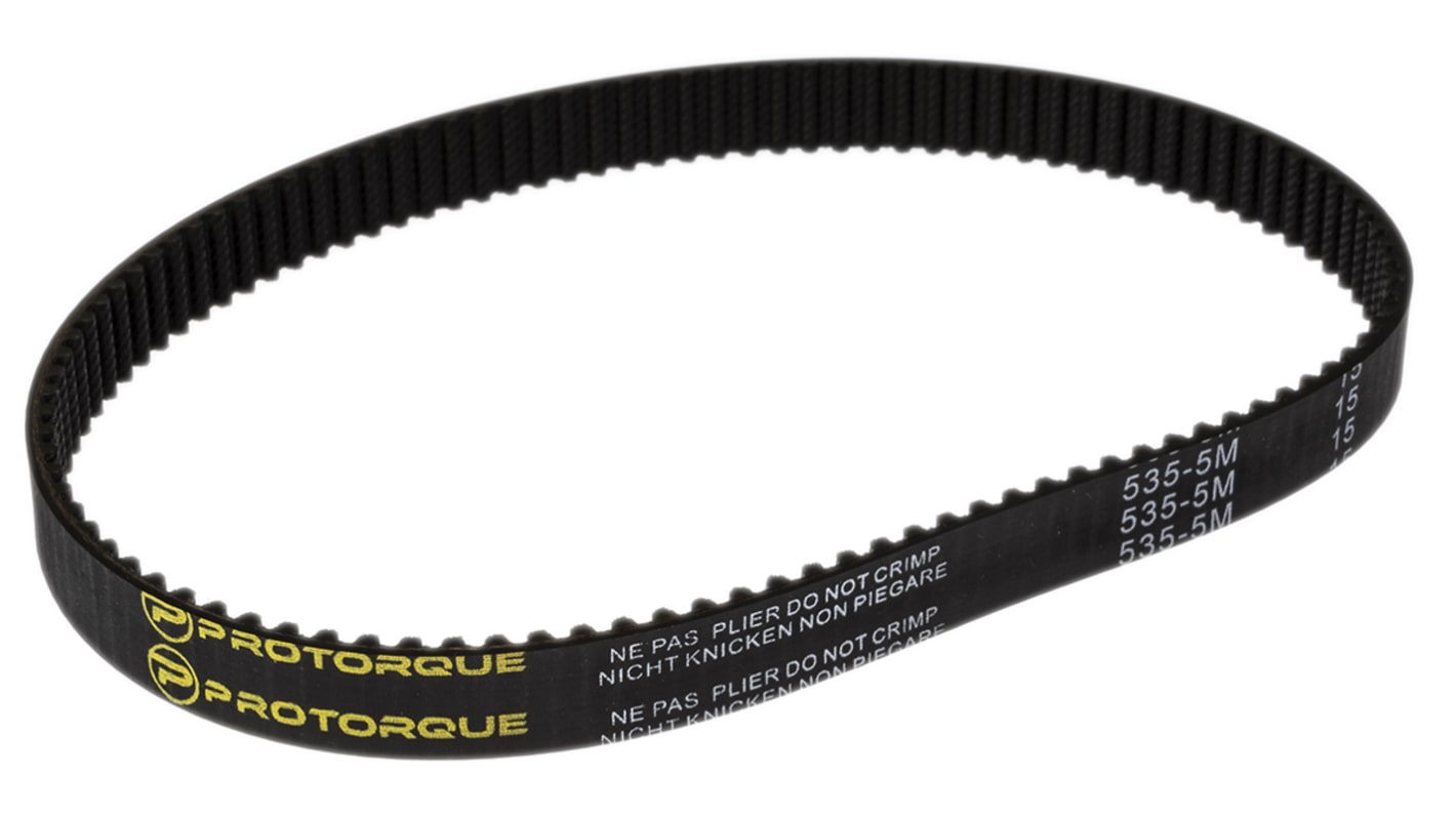 RS PRO Timing Belt, 107 Teeth, 535mm Length, 15mm Width