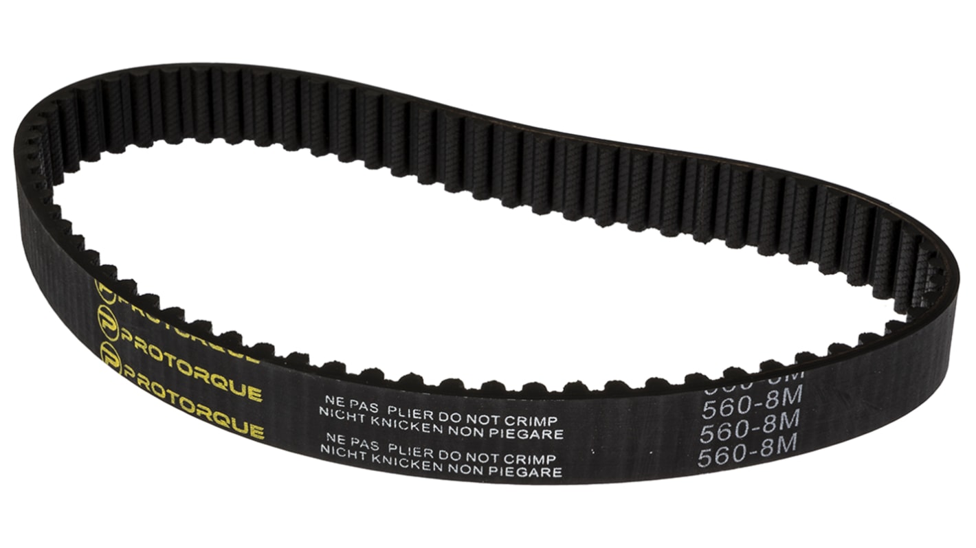 Cinghia sincrona RS PRO, 70 denti da 3.38mm, passo 8mm, dimensioni 560mm x 20mm, in Gomma