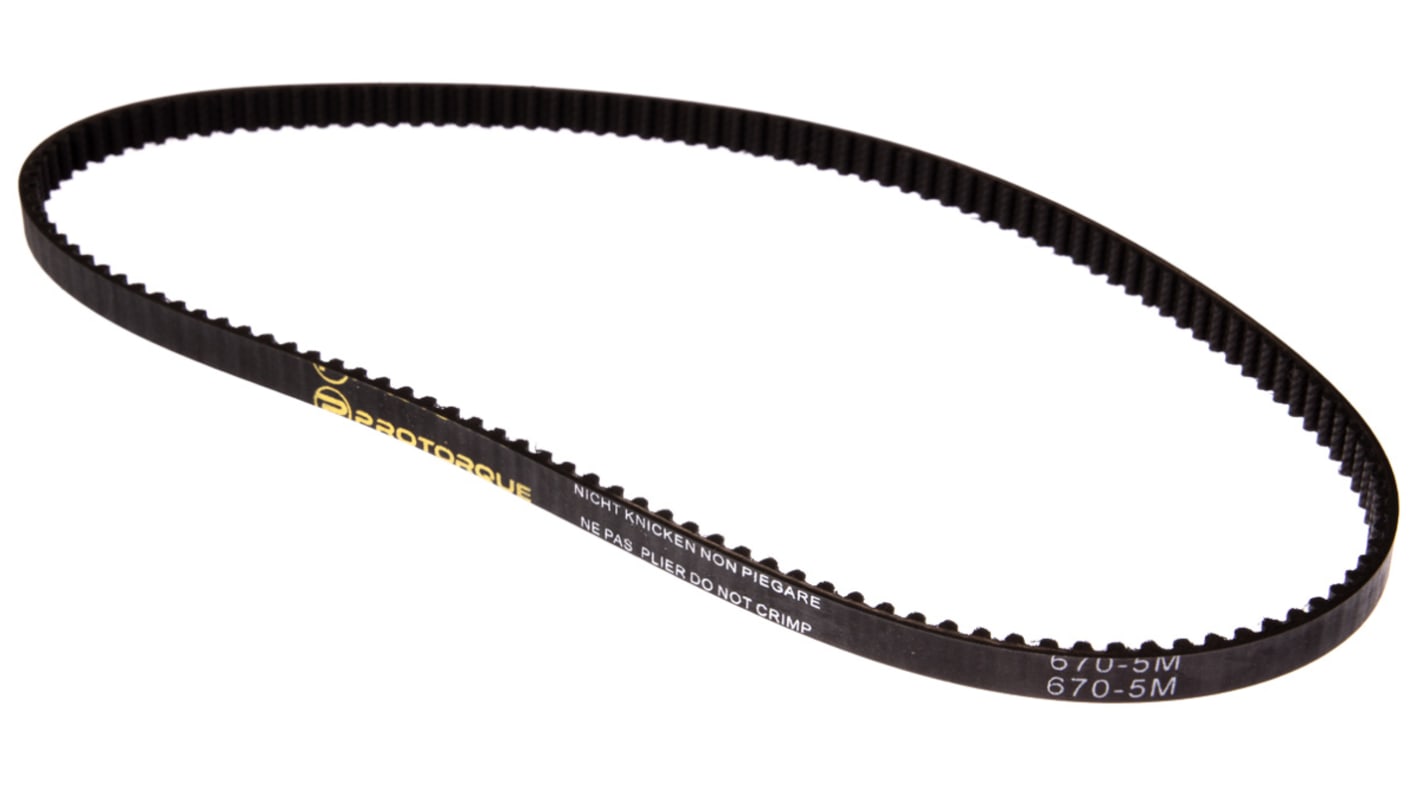 RS PRO Timing Belt, 134 Teeth, 670mm Length, 9mm Width RS