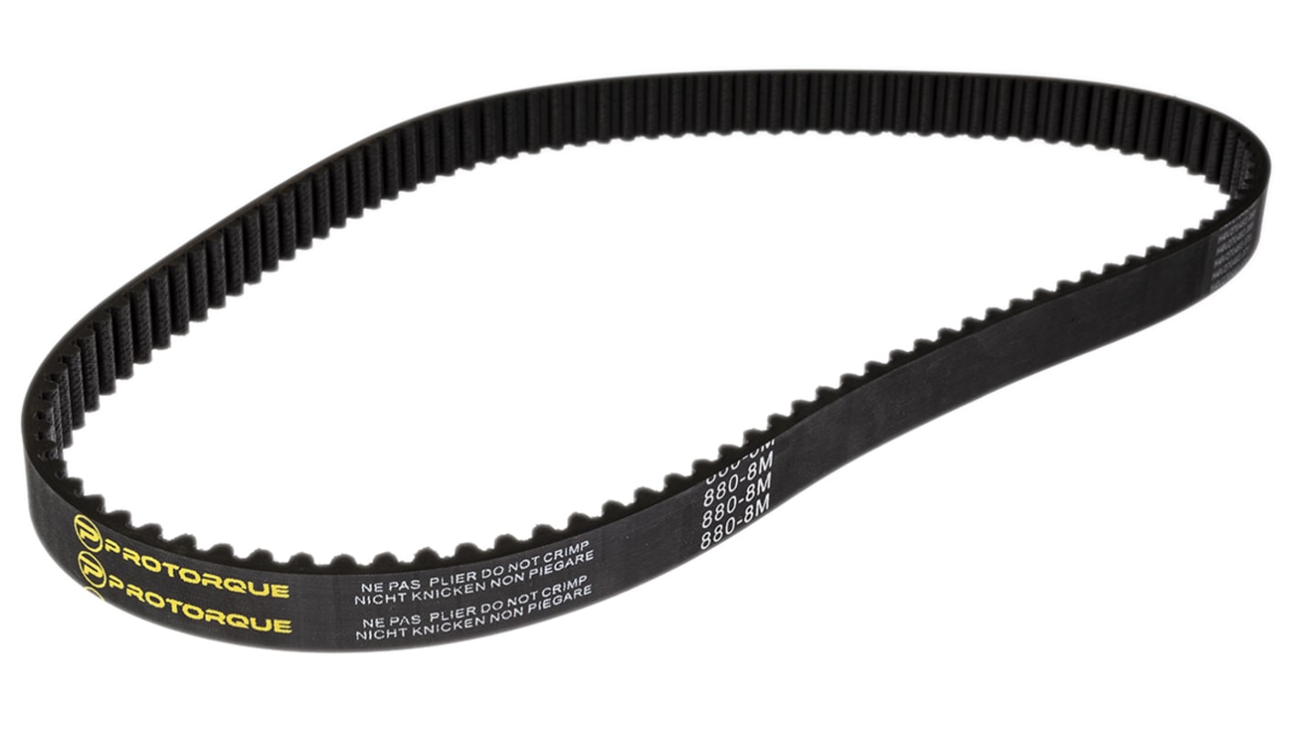 Cinghia sincrona RS PRO, 110 denti da 3.38mm, passo 8mm, dimensioni 880mm x 20mm, in Gomma