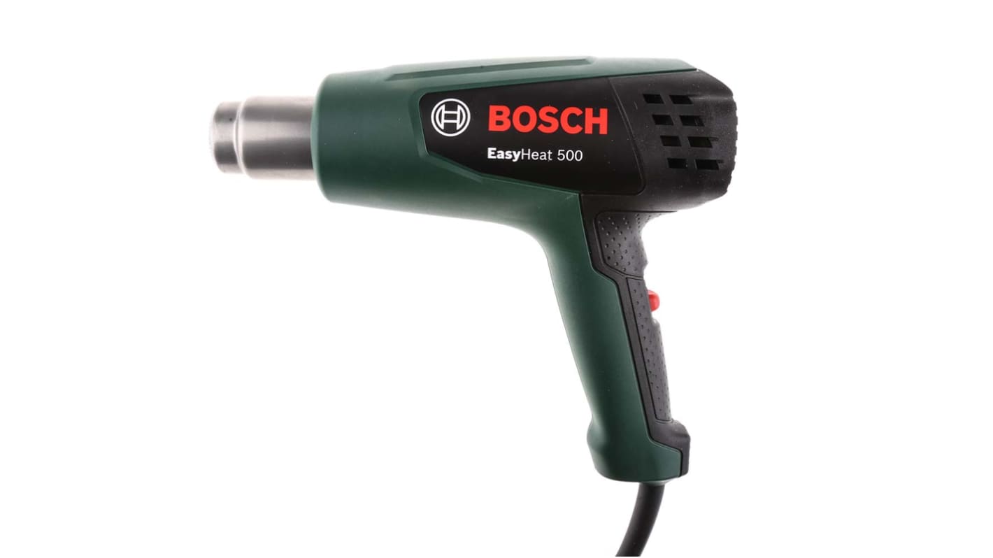 Pistola de calor Bosch EasyHeat 500, 230V 1.6kW, 500°C máx, Tipo G - británico