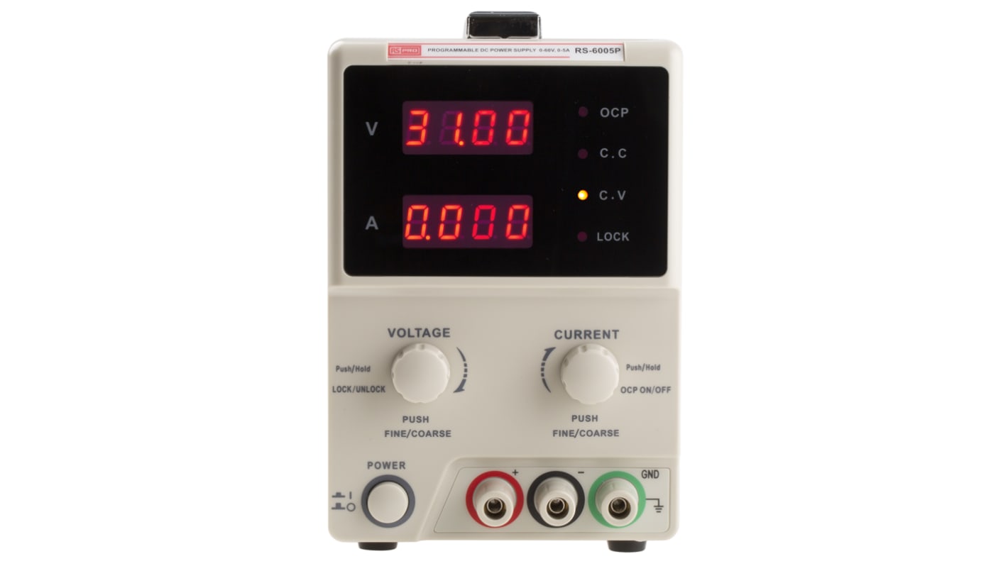 RS PRO Digital  Labornetzgerät 300W, 0 → 60V / 0 → 5A, DKD/DAkkS-kalibriert