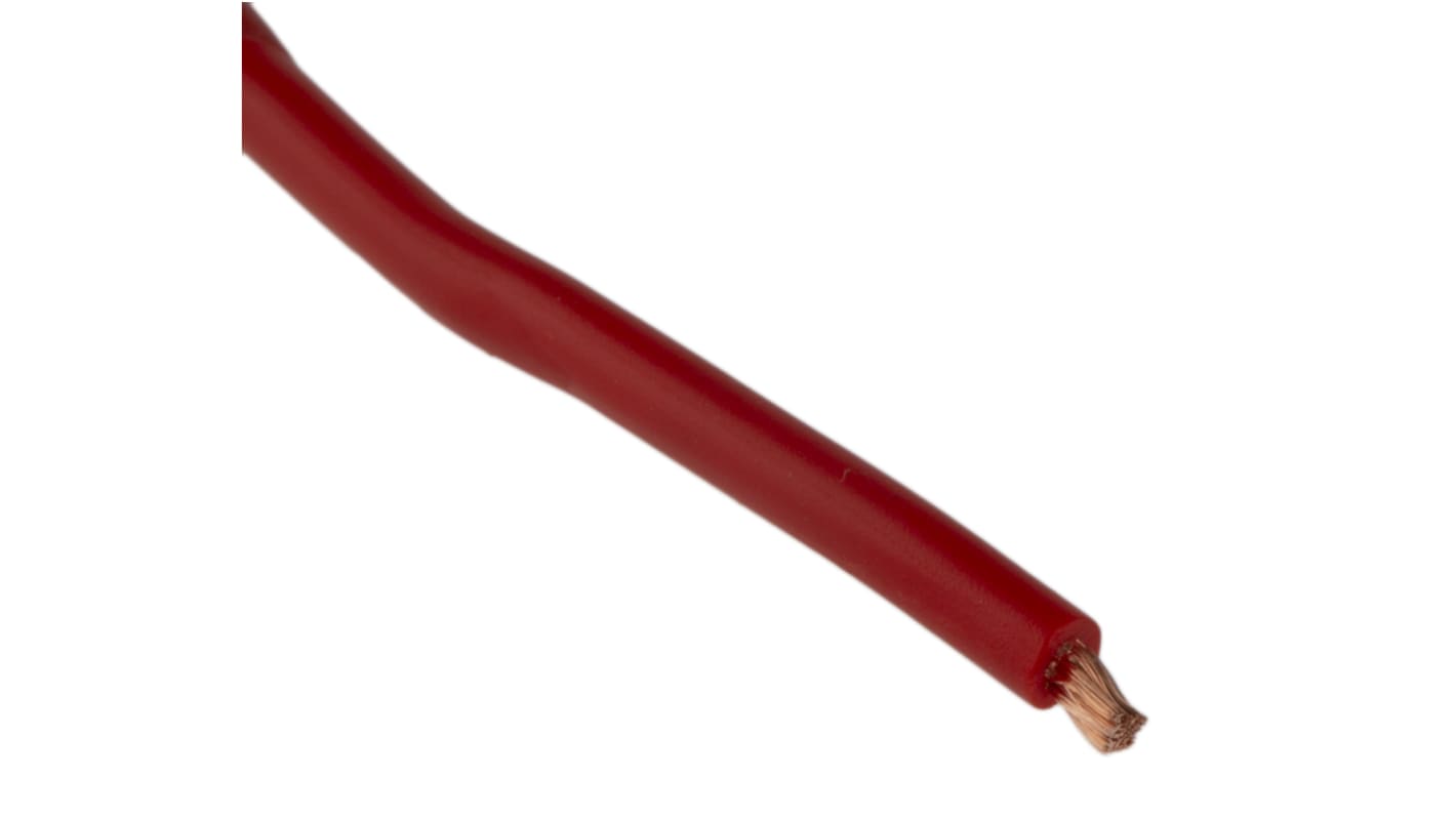 Staubli Einzeladerleitung 1 mm², 17 AWG 25m Rot PVC isoliert Ø 2.7mm 259/0,07 mm Litzen