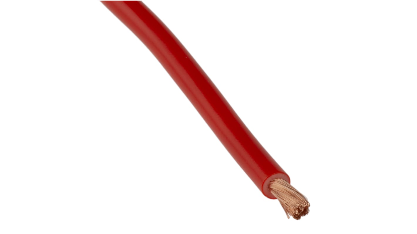 Staubli Red 2.5 mm² Hook Up Wire, 14 AWG, 651/0.07 mm, 25m, PVC Insulation