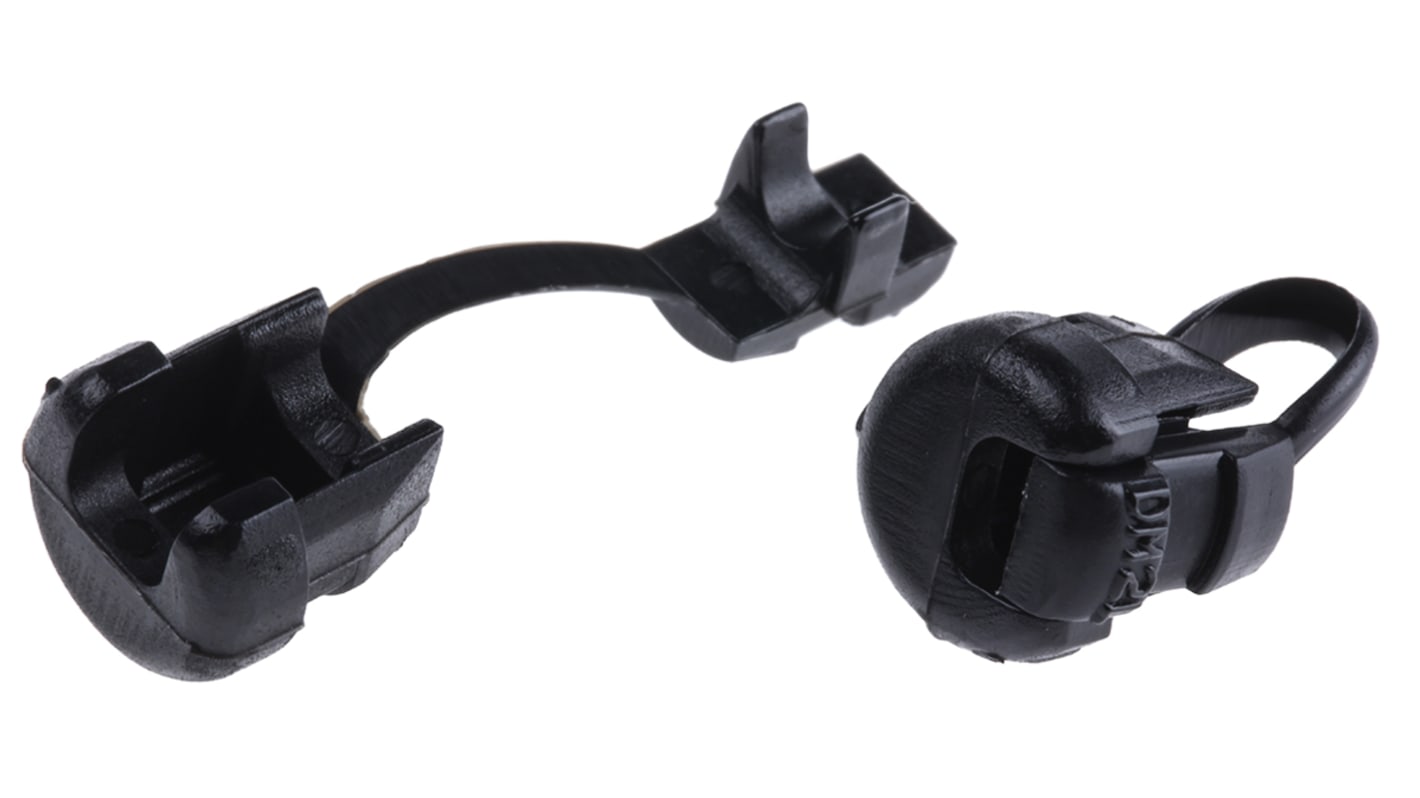 SES Sterling Black PA 6 9.5mm Cable Grommet for 3 → 4.5mm Cable Dia.