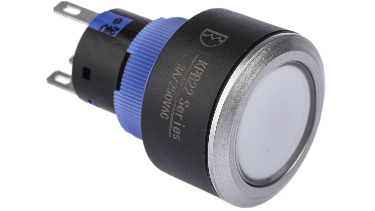 RS PRO Illuminated Push Button Switch, Momentary, Panel Mount, 22.2mm