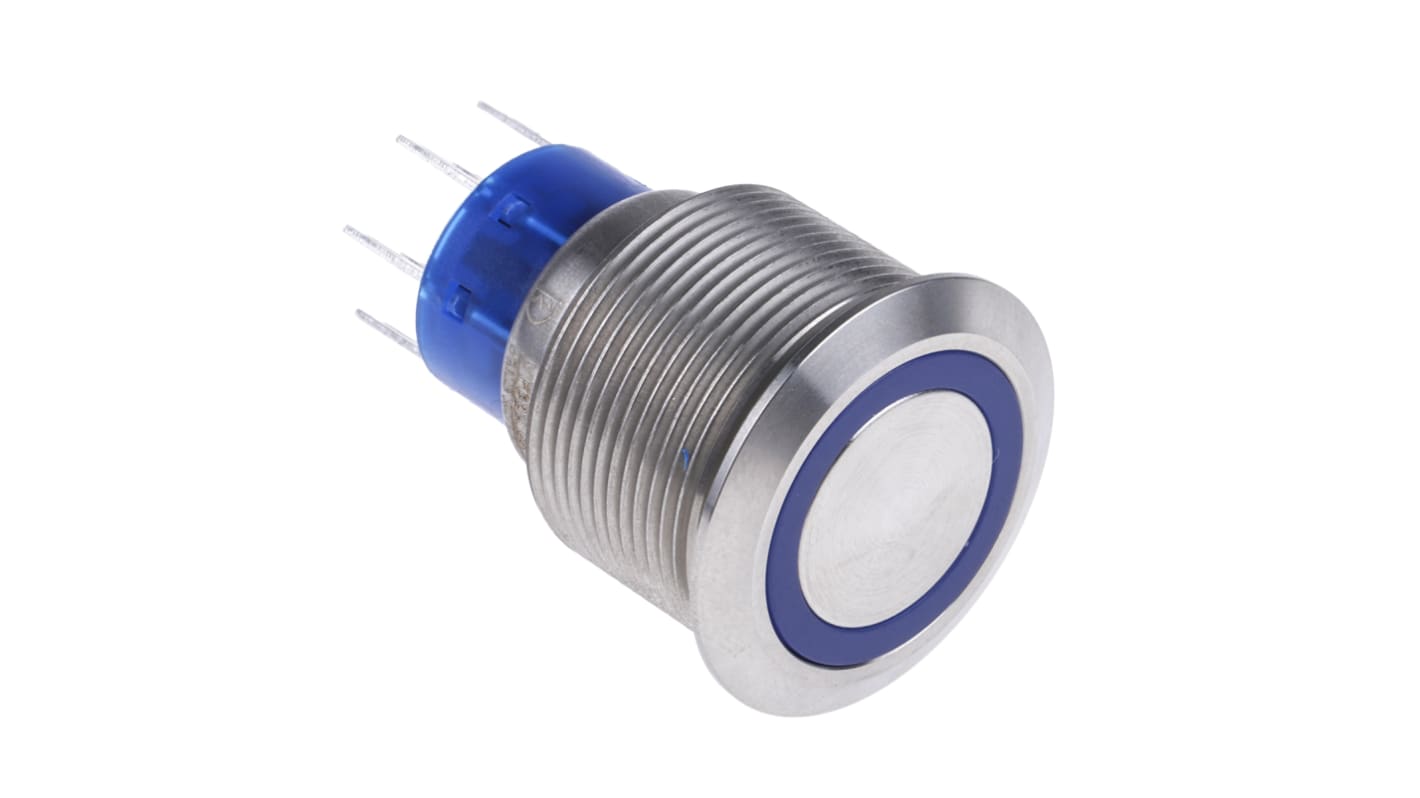 RS PRO Illuminated Push Button Switch, Momentary, Panel Mount, 22.2mm ...