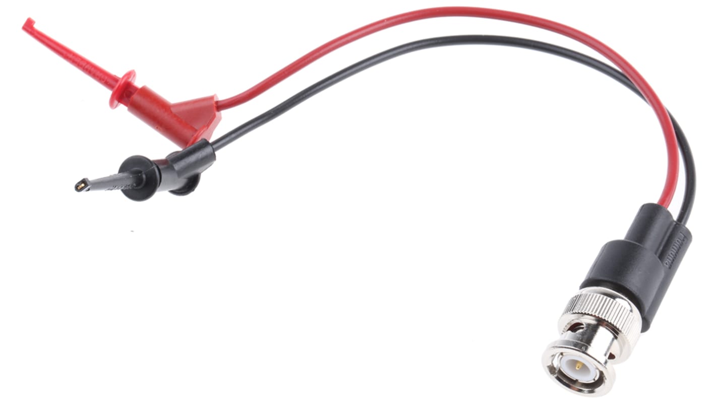 Cable de prueba BNC Pomona de color Negro, Rojo, Macho, 150V ac, 140mm