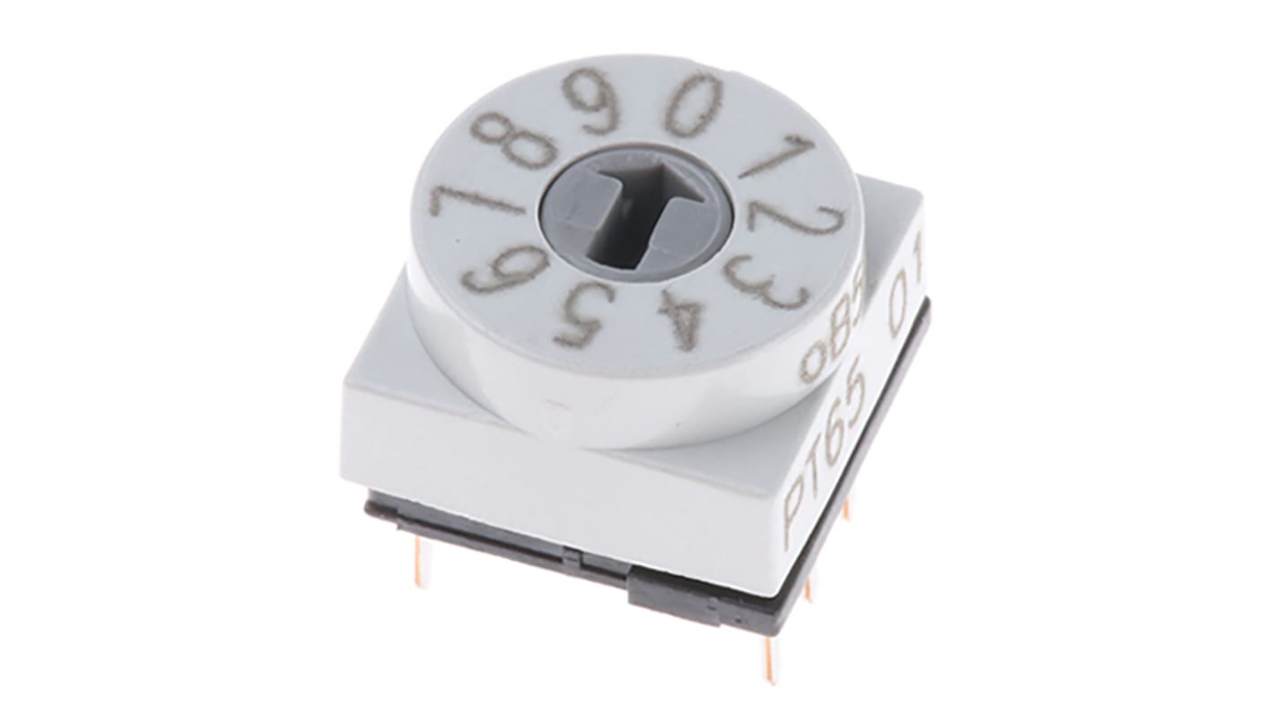 PT65101 Hartmann 10 Way Through Hole DIP Switch, Screwdriver Actuator