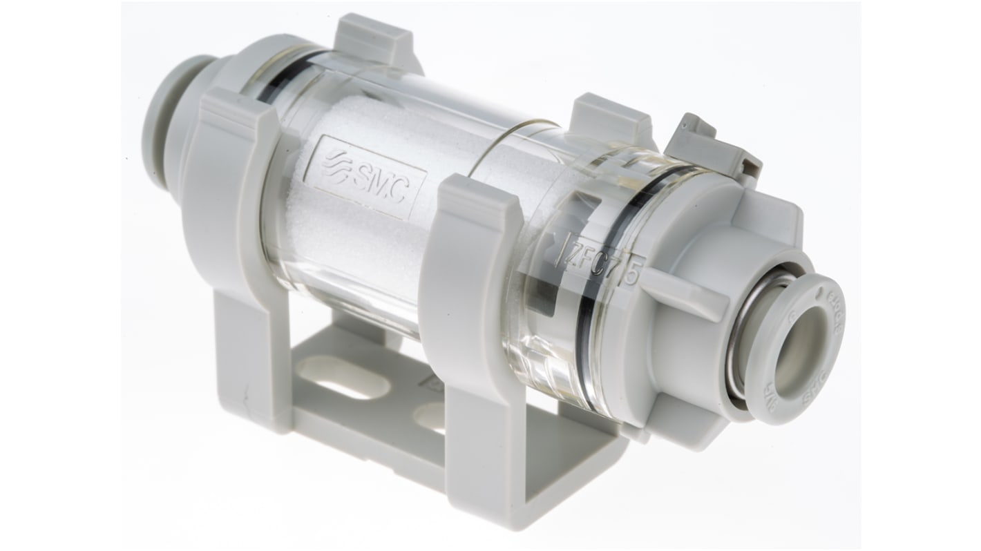 SMC ZFC Vacuumfilter, 5μm, Tilslutning: 8 Dia. mm