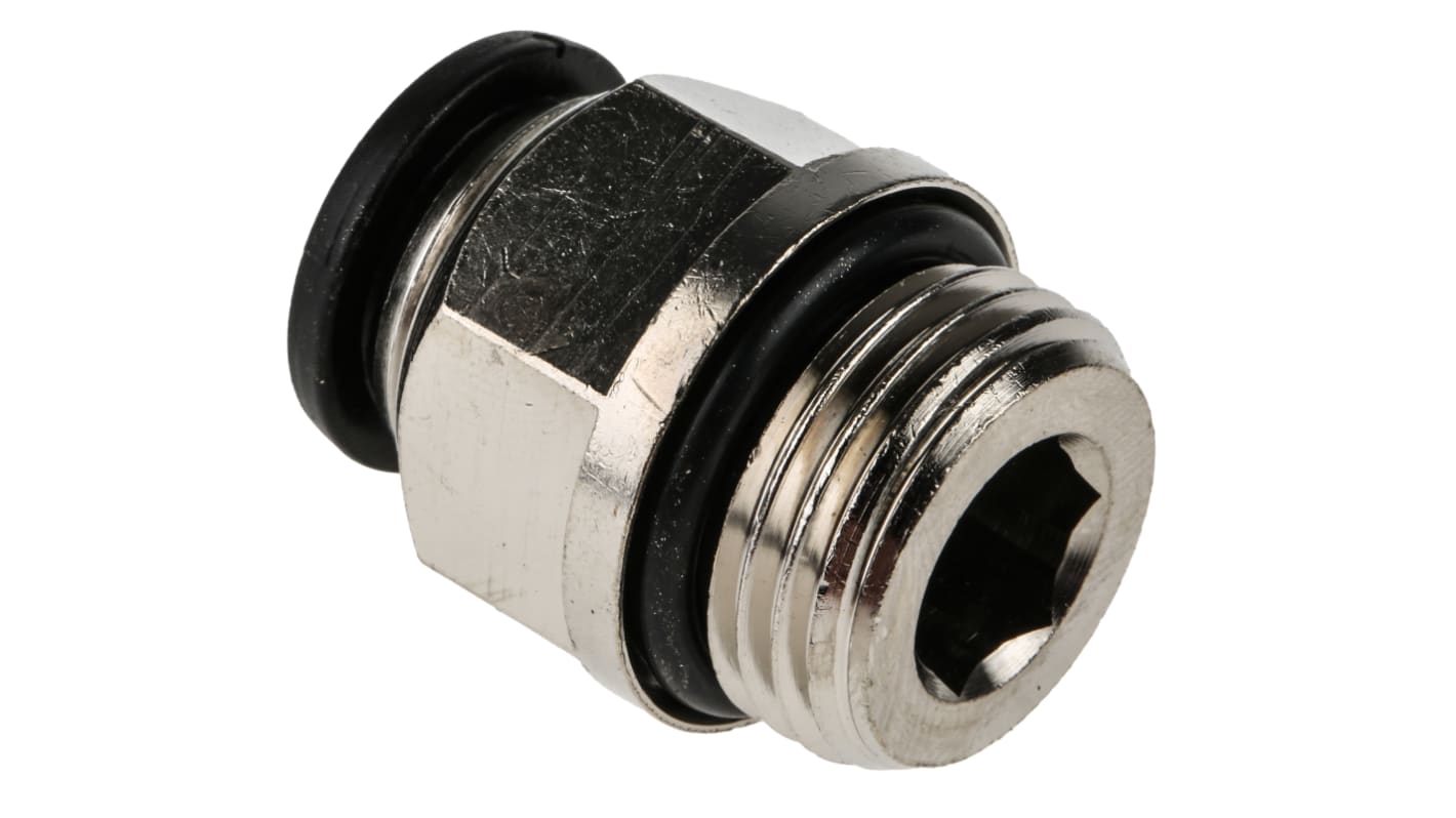 RS PRO Push-in Fitting, G 1/2 Male to Push In 12 mm, Threaded-to-Tube Connection Style