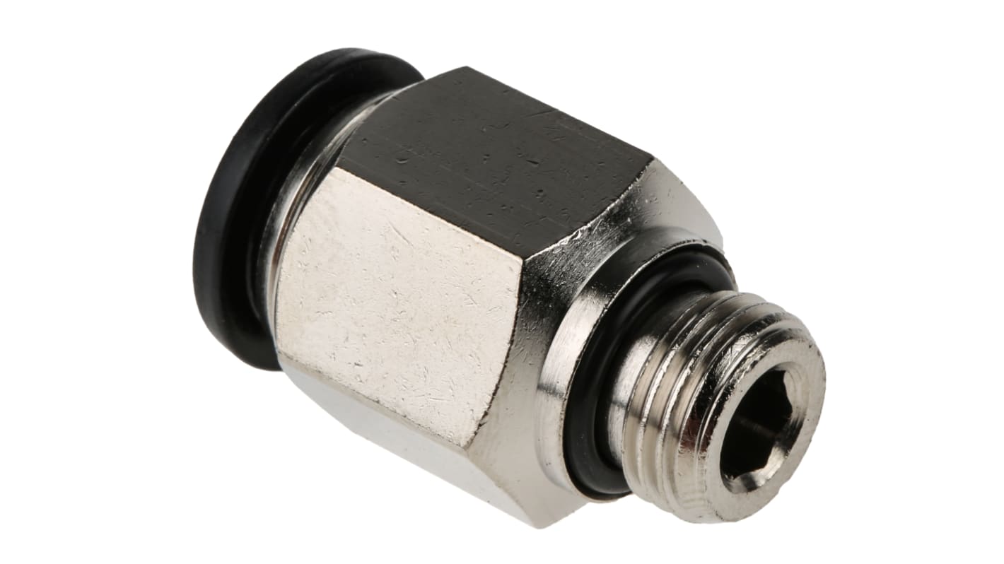 RS PRO Push-in Fitting, G 1/4 Male to Push In 12 mm, Threaded-to-Tube Connection Style