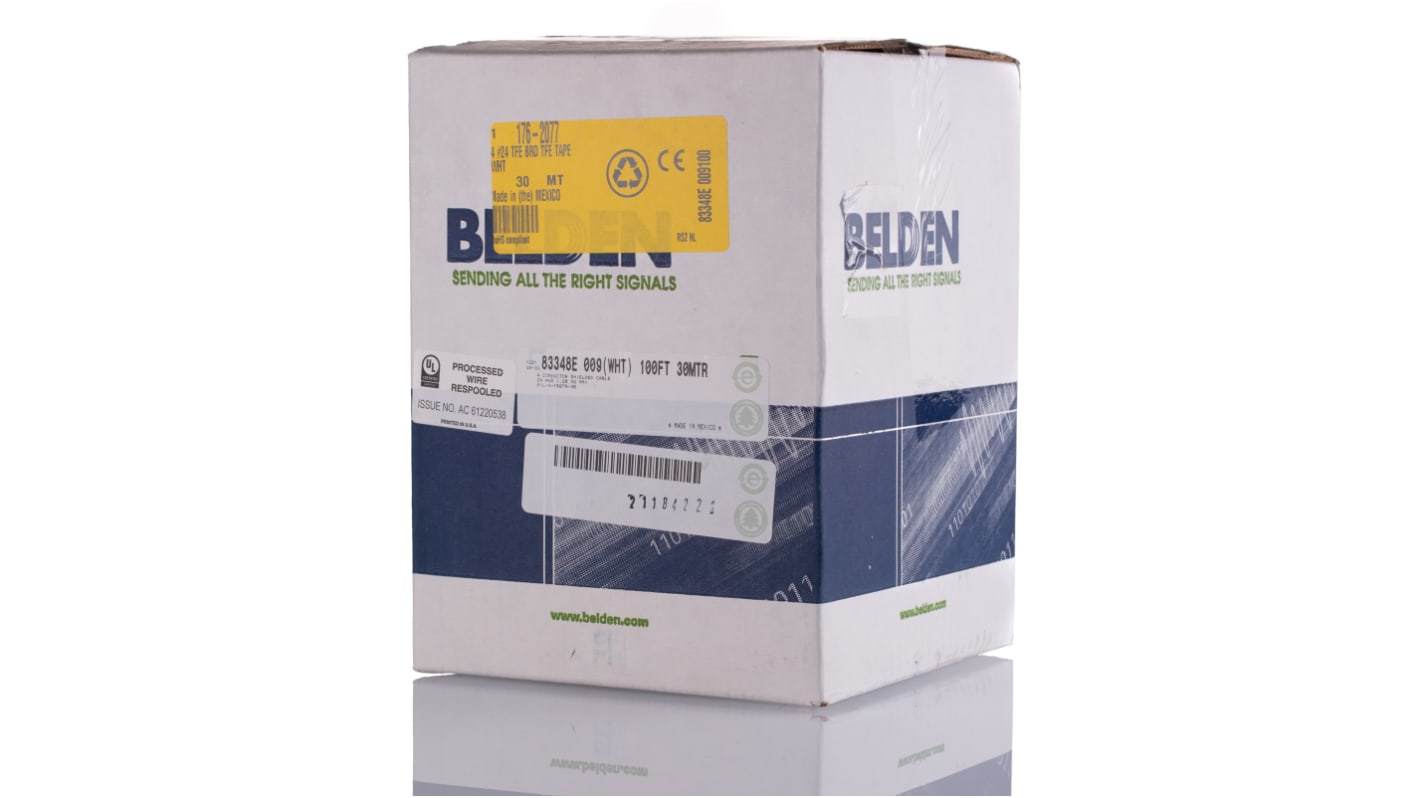 Belden 83348E Control Cable 4 magos, 4 A, 600 V, Árnyékolt, TFE köpeny, külső Ø: 3.556mm, 30m