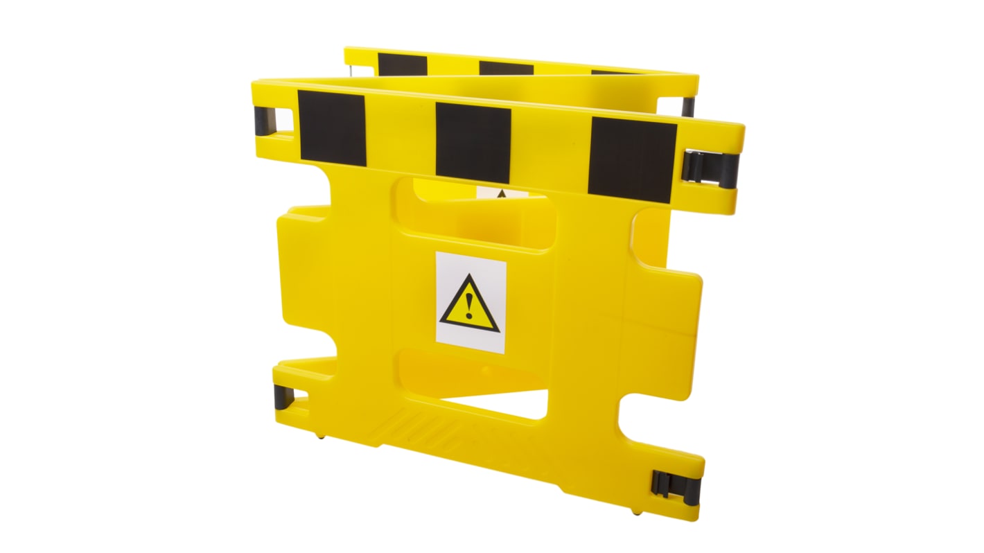 Addgards Black & Yellow Polyethylene Folding Barrier