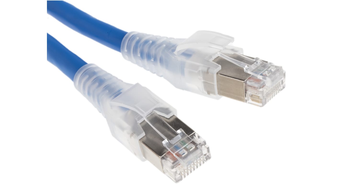 Cable Ethernet Cat6 S/FTP Belden de color Azul, long. 2m, funda de LSZH, Libre de halógenos y bajo nivel de humo (LSZH)